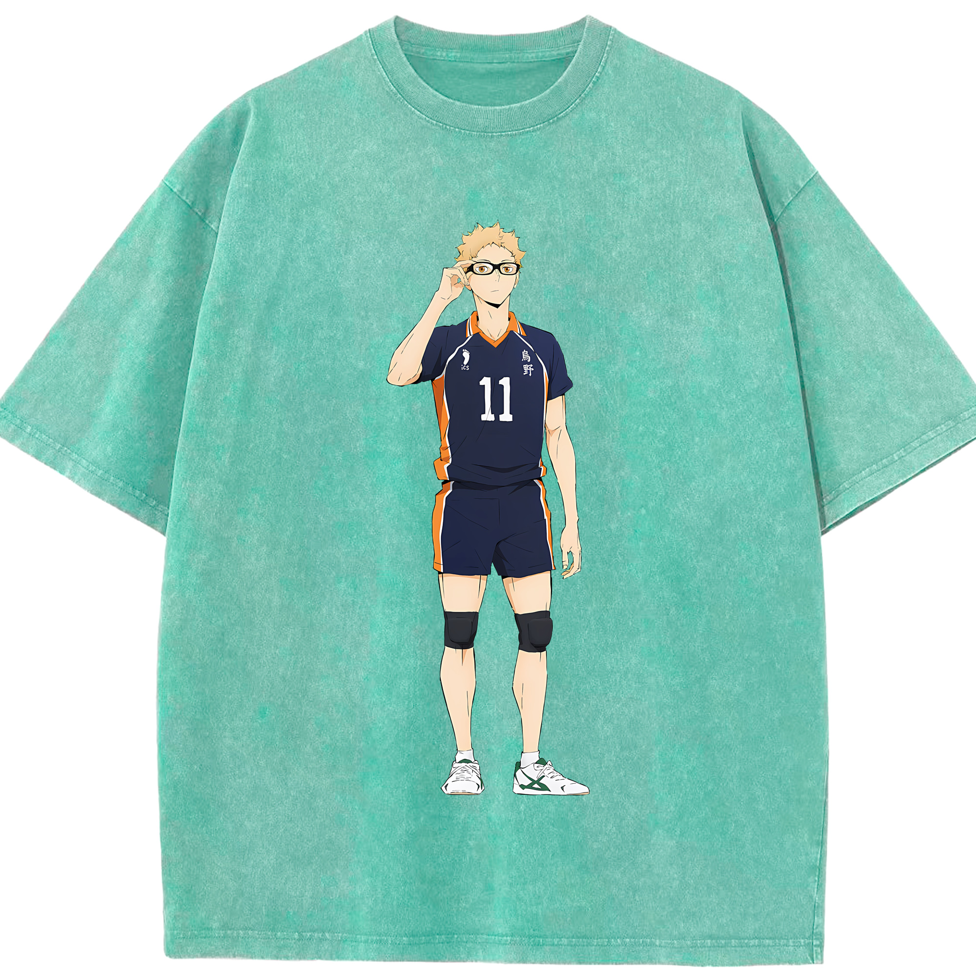 （画像用） ハイキュー!! Haikyu!! 綿100% ヴィンテージ風 半袖Tシャツ（フロントプリント）
